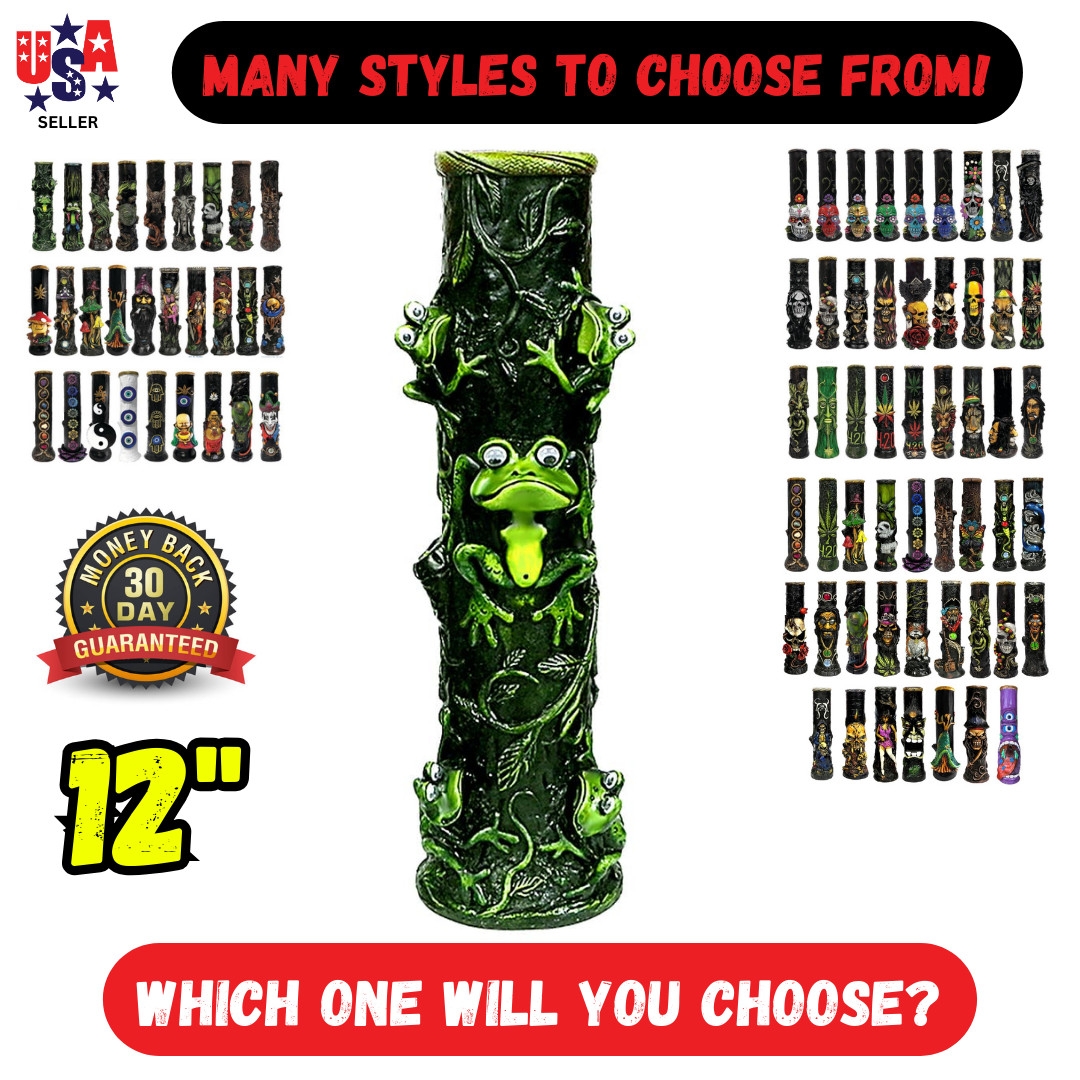 12&Prime; 5 Frogs Heavy Glass BONG Bubbler Water Pipe NOT Eyce Grav Illadelph Stündeng