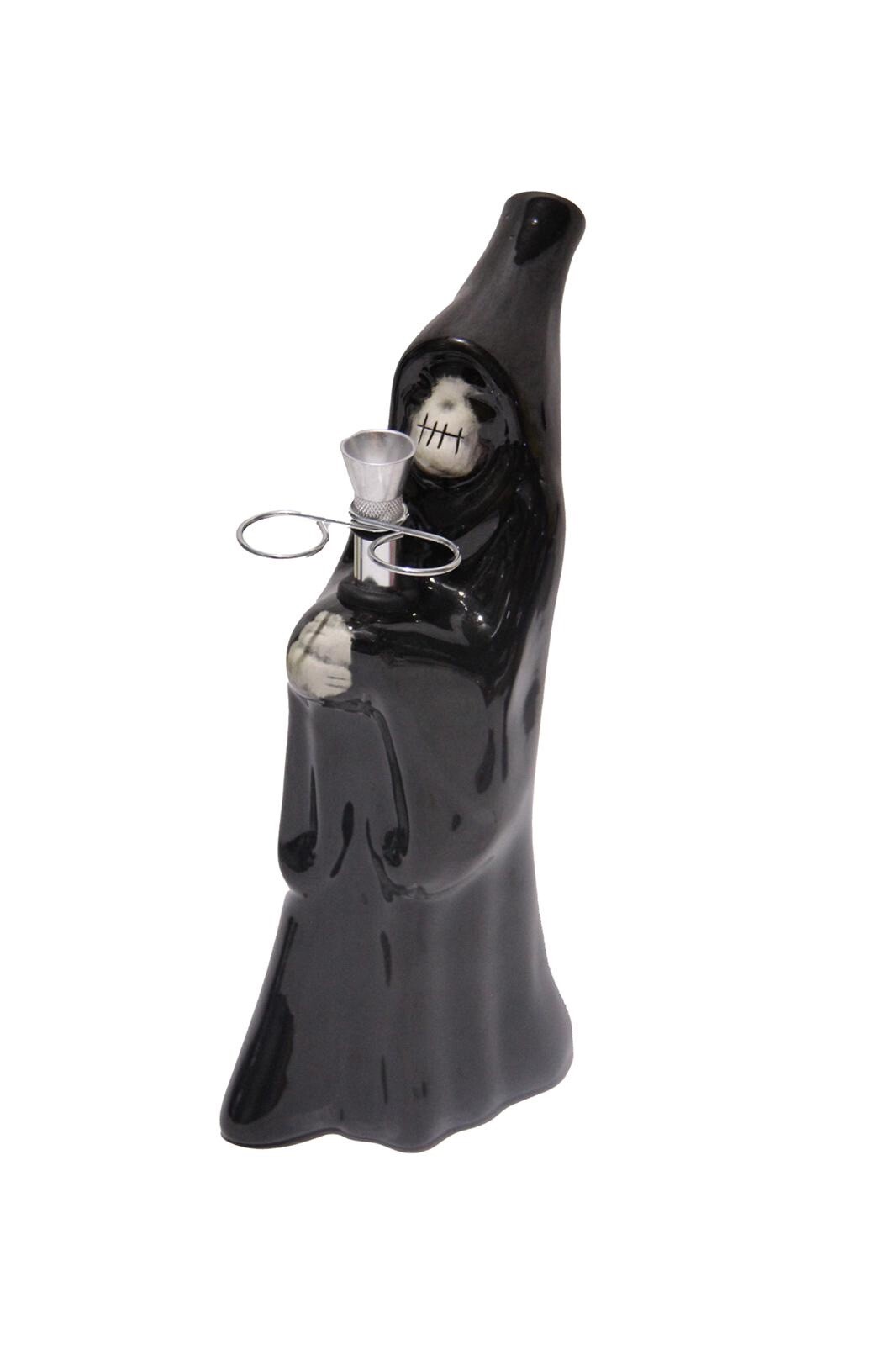 INHALE®️9&Prime; REAPER CERAMIC HOOKAH WATER PIPE WITH A PULL STEM MADE IN THE USA-