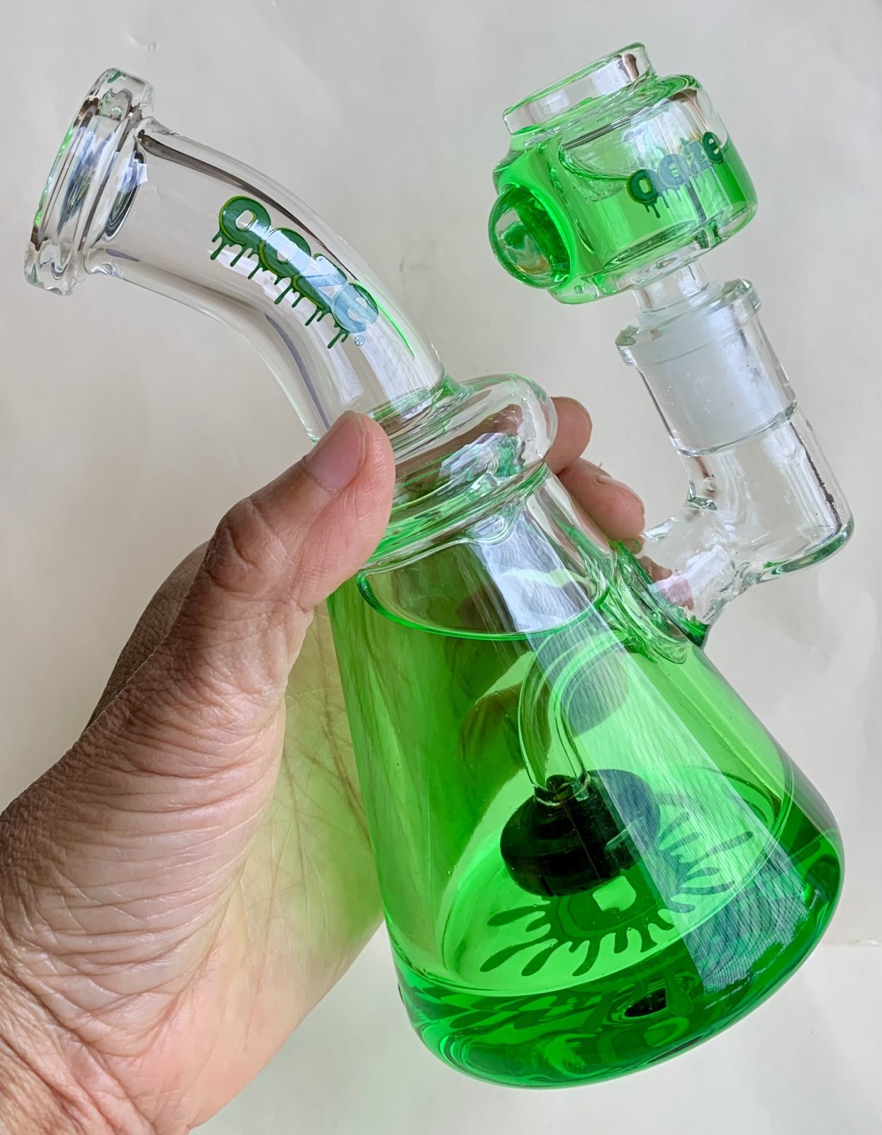 6.25 inch Bell Shaped Glycerin Glass Hookah Smoking Water Pipe w/ Matching Bowl