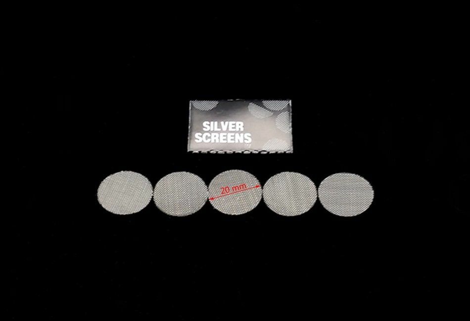 100pcs Silver Pipe Screens For Metal Glass Wooden Acrylic Tobacco Pipe Filters