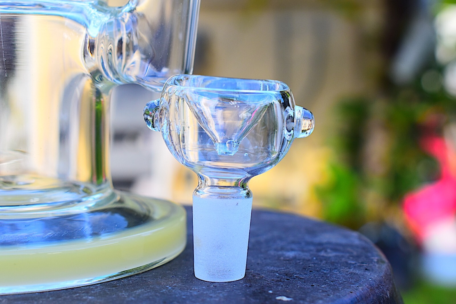 11&Prime; Glass Water Pipe Hookah Bong Bent Neck w/ Percolator Hookah