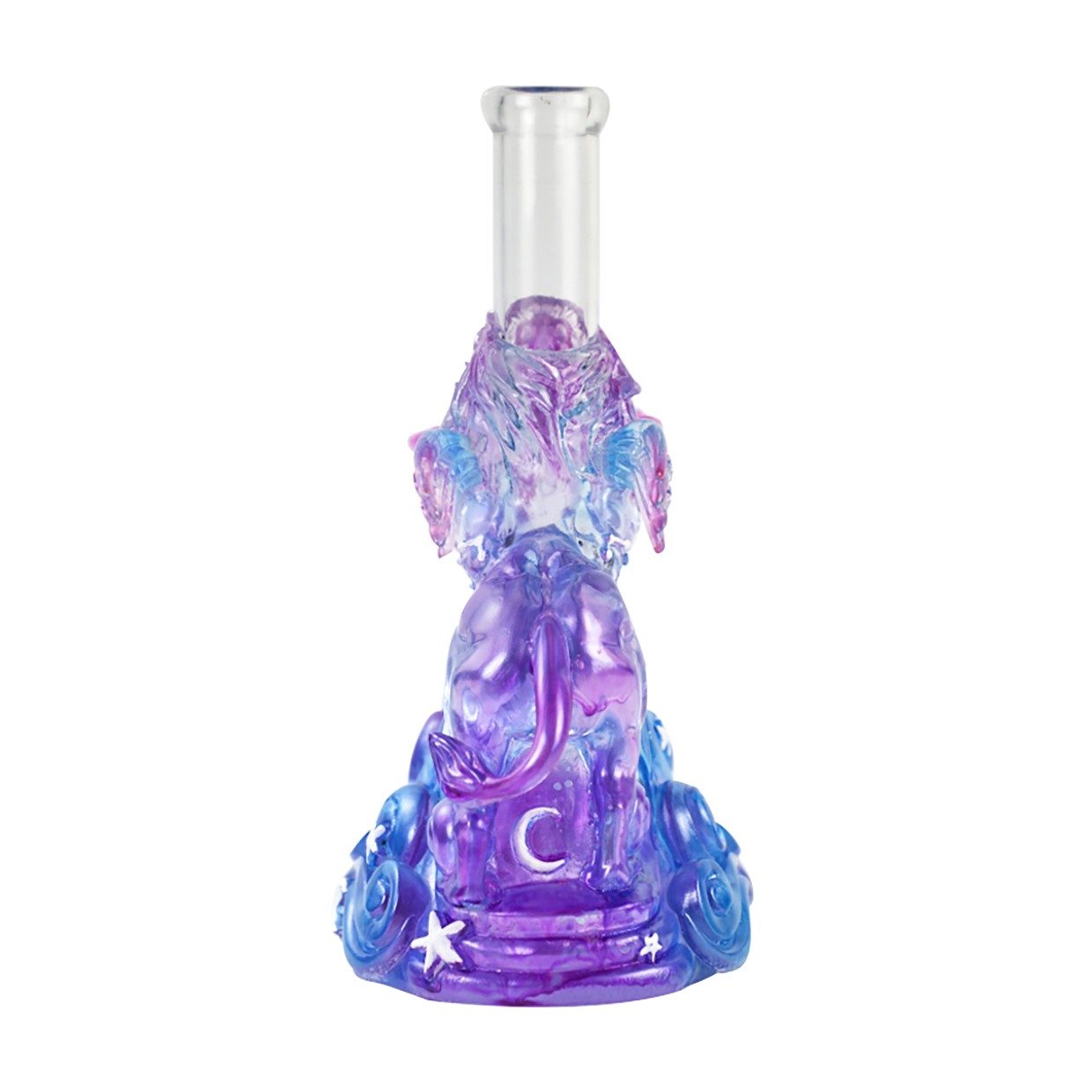 Limited Edition Crystal Lion 10in Glass Bong water pipes Smoking Bubbler w/ bowl
