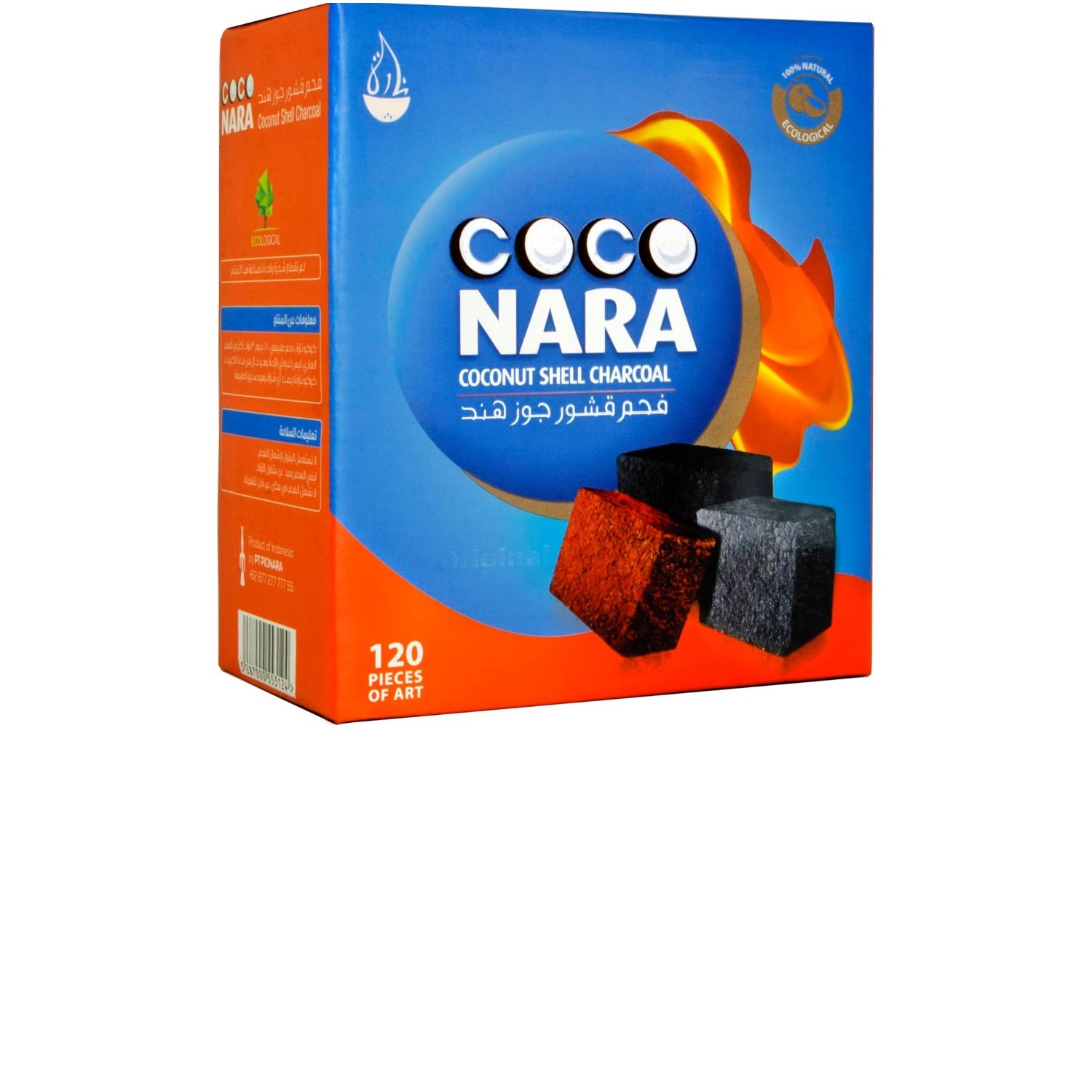 120 Count Natural Charcoal for Hookah Shisha Smoking, Premium Quality
