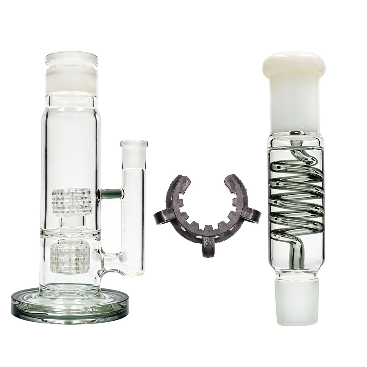 Heavy 15IN Freezable Glycerin Glass Bongs Water Pipes Tobacco Smoking 14mm bowl