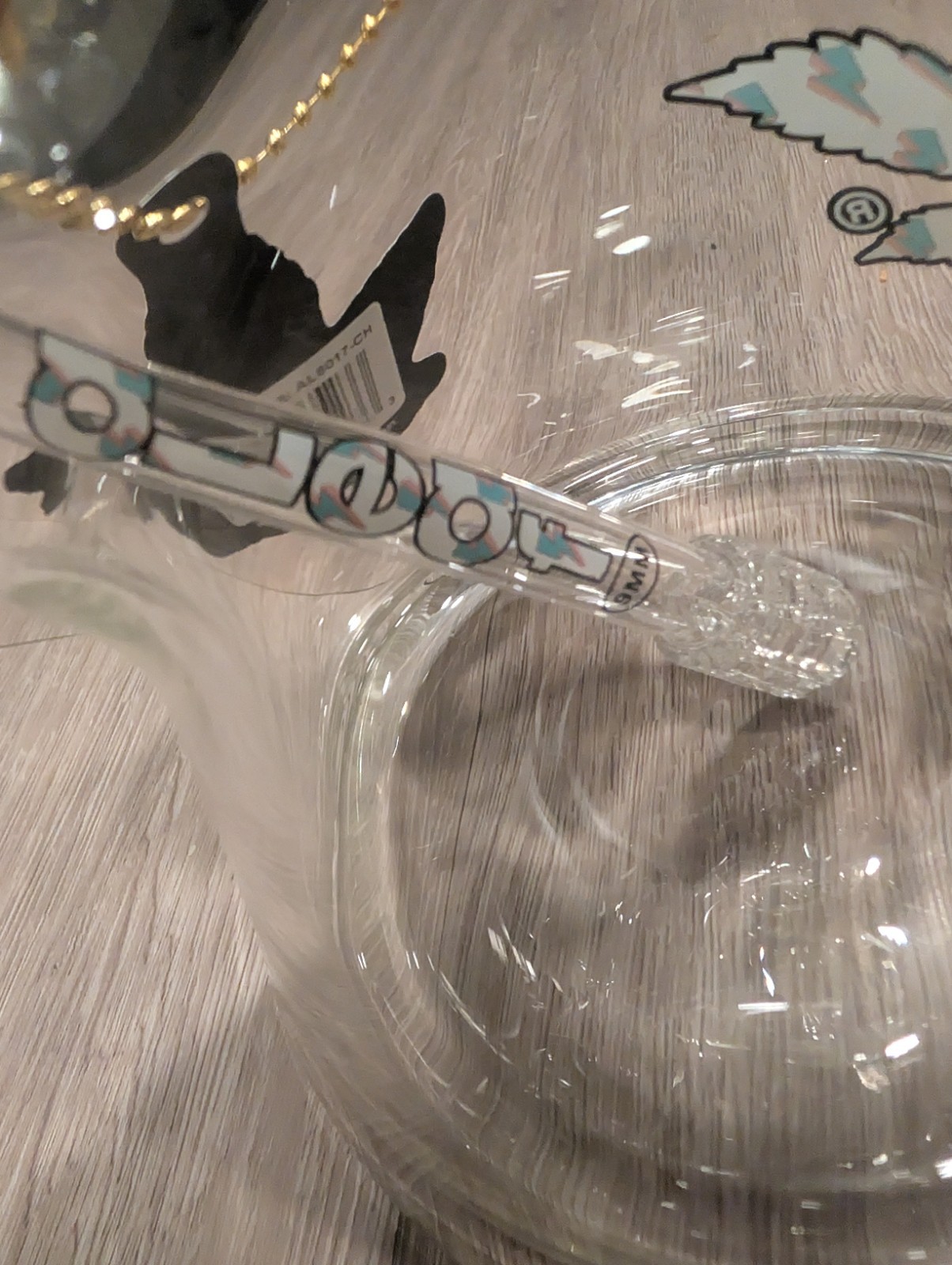 14&Prime; Aleaf BRANDED Spec Head Super Thick Glass Baby Blue/Pink w Diffused Downstem