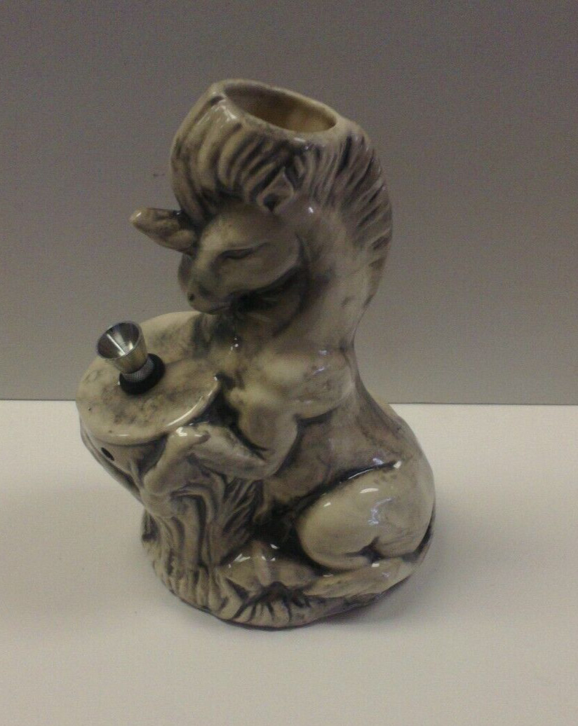 Ceramic Tobacco Water Pipe Horse Mystic Unicorn 8&Prime; Tall – USA Made
