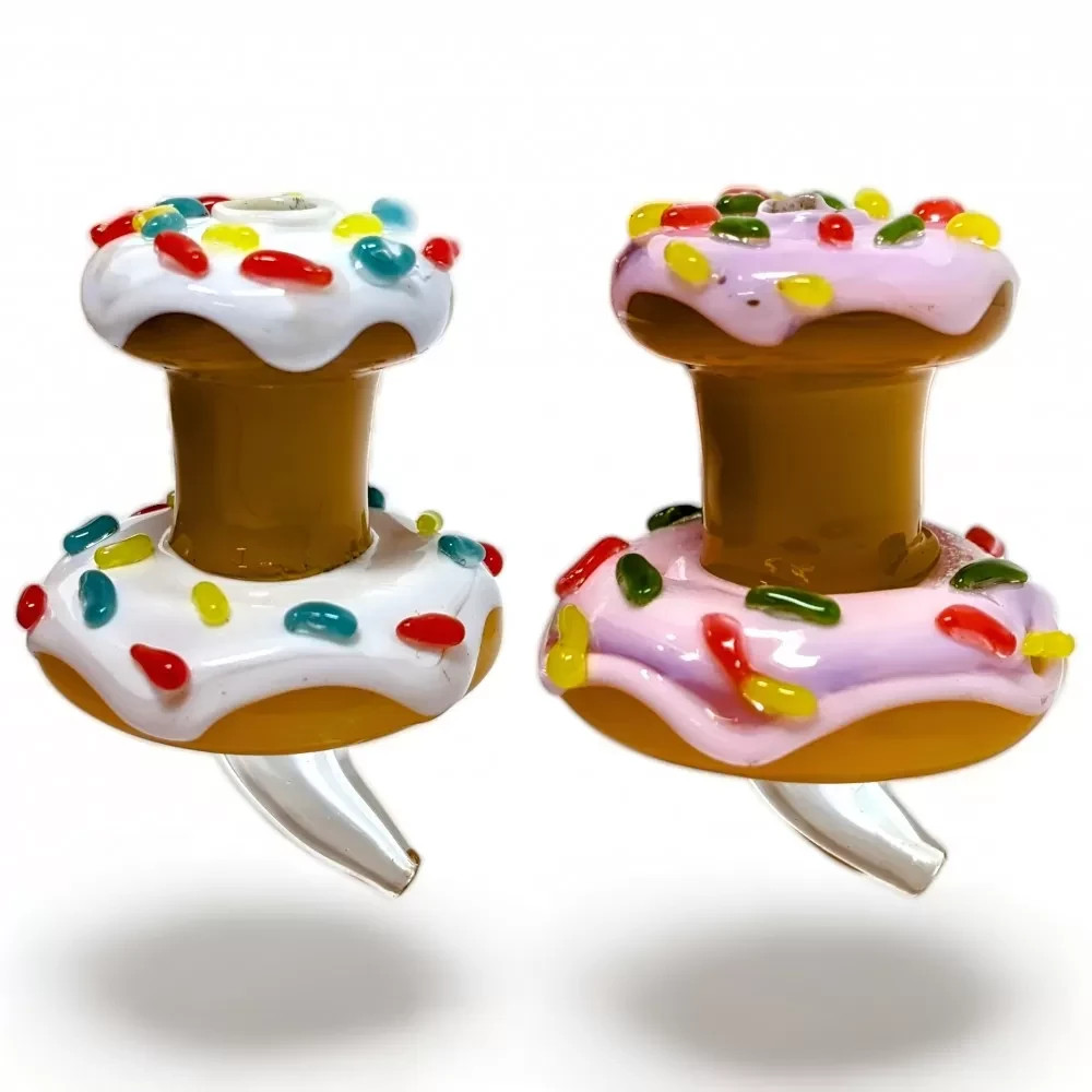 Sprinkle Donut Carb Cap – 2 Pack – Assorted Colors – Fun Glass Accessory