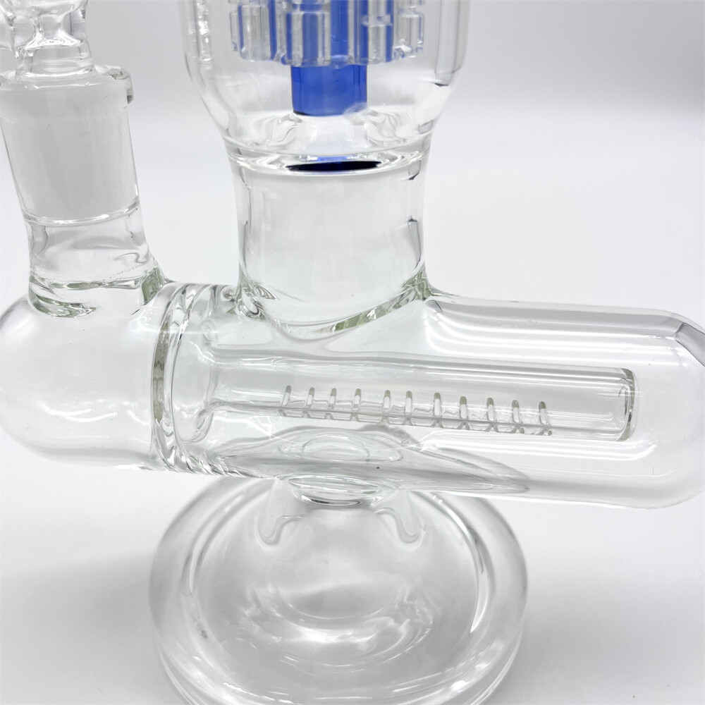 10.6&Prime; Inline Tornado Glass Bong Tree-arm Perc Smoking Water Pipe Hookah Bubbler