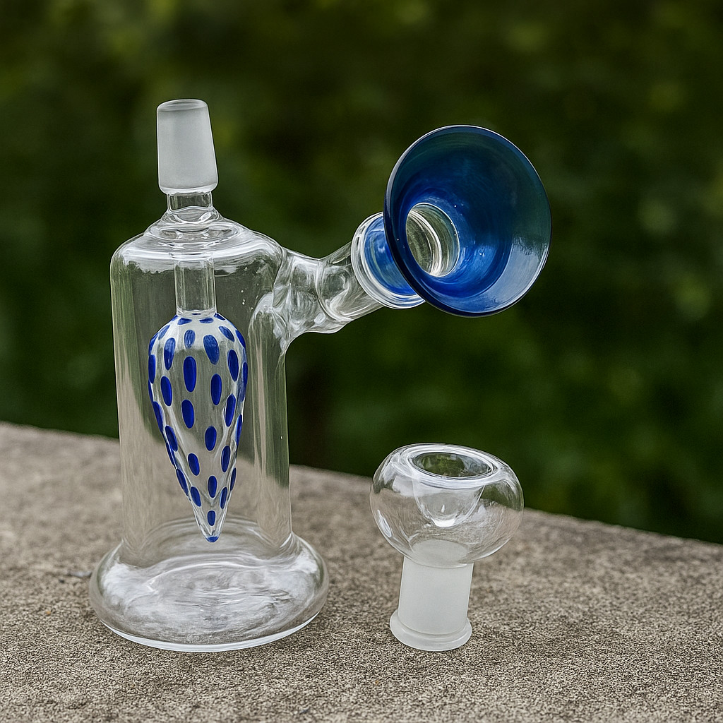 TOB RB 6&Prime; Bubbler with Showerhead Dragon Tooth Fancy Tube – Premium Glass Bong –