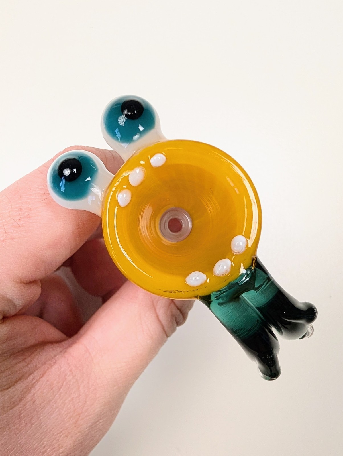 14mm Yellow Cosmic Goop Premium Quality Glass Bowl Slide Bong Water Pipe Hookah