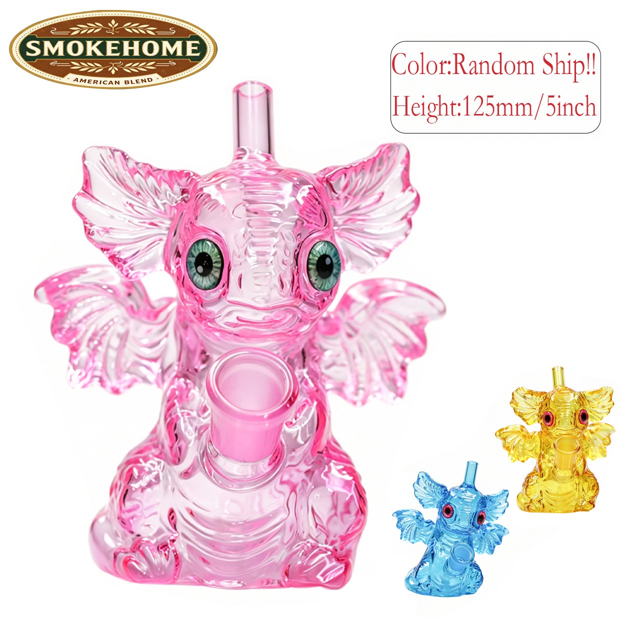 Random Monster Hookah 5in Glass Bong Water pipes Smoking BUBBLER Bongs 14mm Bowl