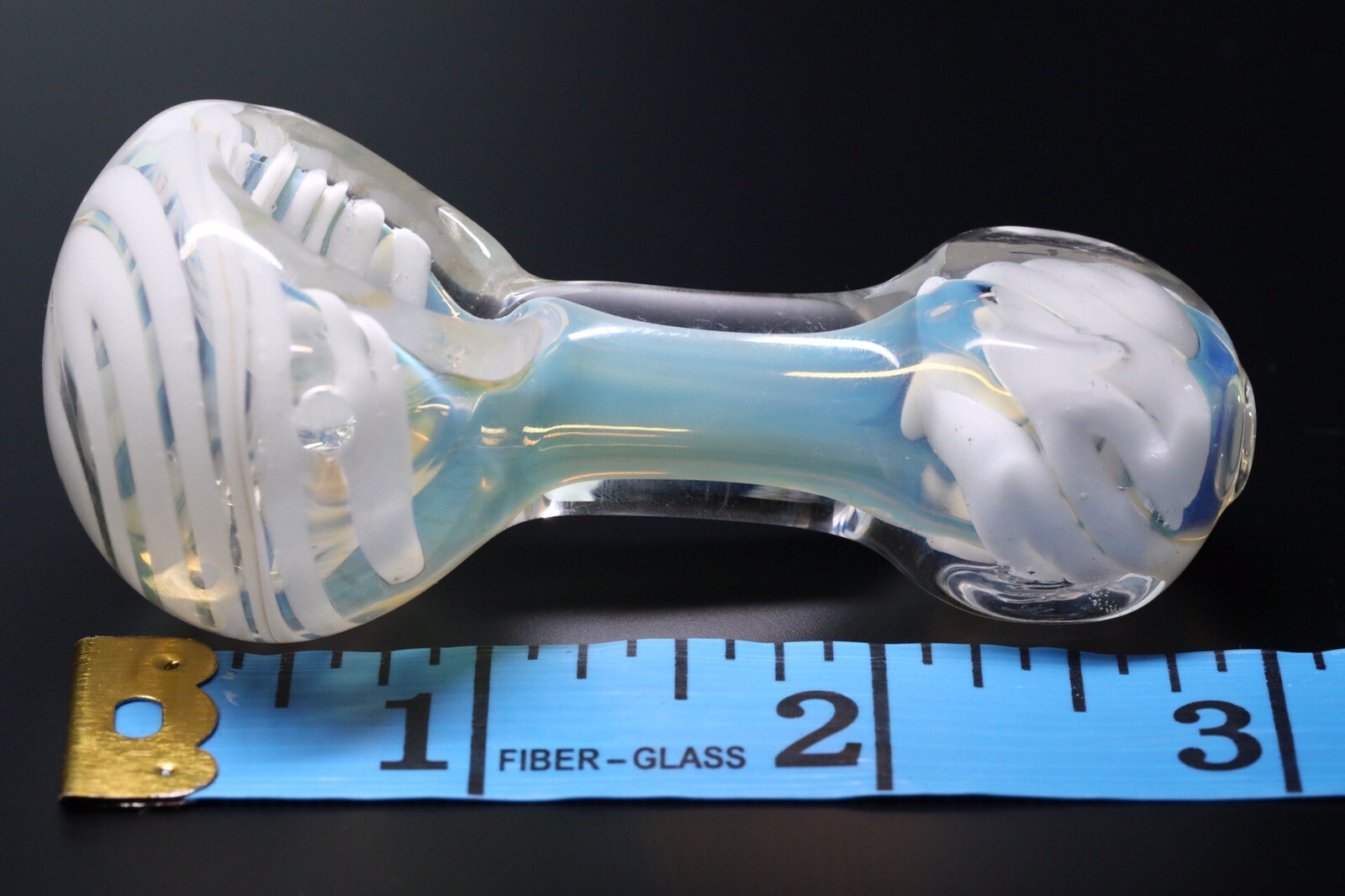 TOBACCO SMOKING HAND PIPE MINI USA HEAVY BLOWN GLASS POCKET PIPA BOWL HITTER 3”