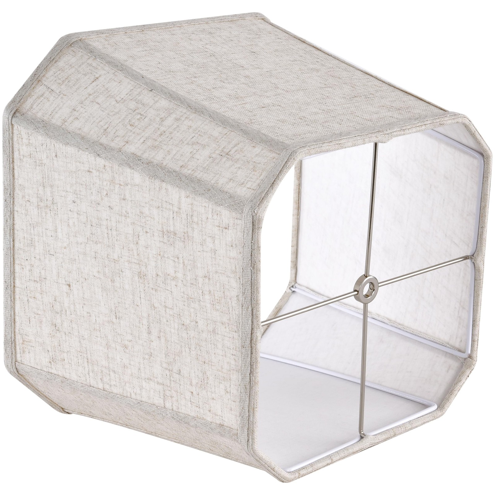 GO&SO Square Lamp Shades Set 2 Medium,Beige Linen Shade,10&Prime;×13&Prime;D×10.5&Prime;H