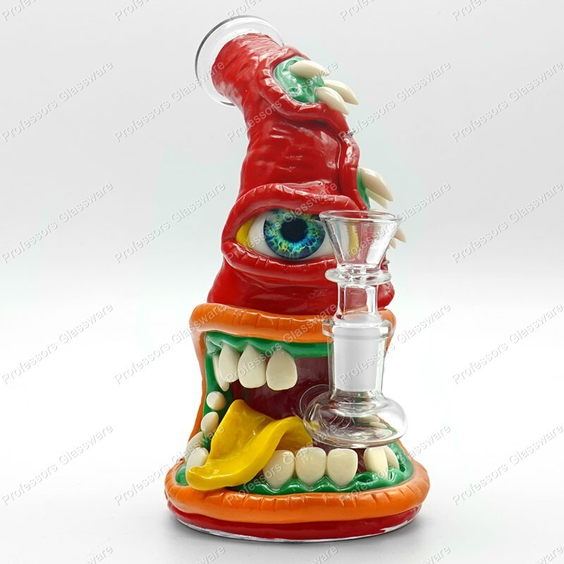 8&Prime; Spiked Monster Eye MULTIPLE COLORS Bong Thick High Quality Glass Percolator