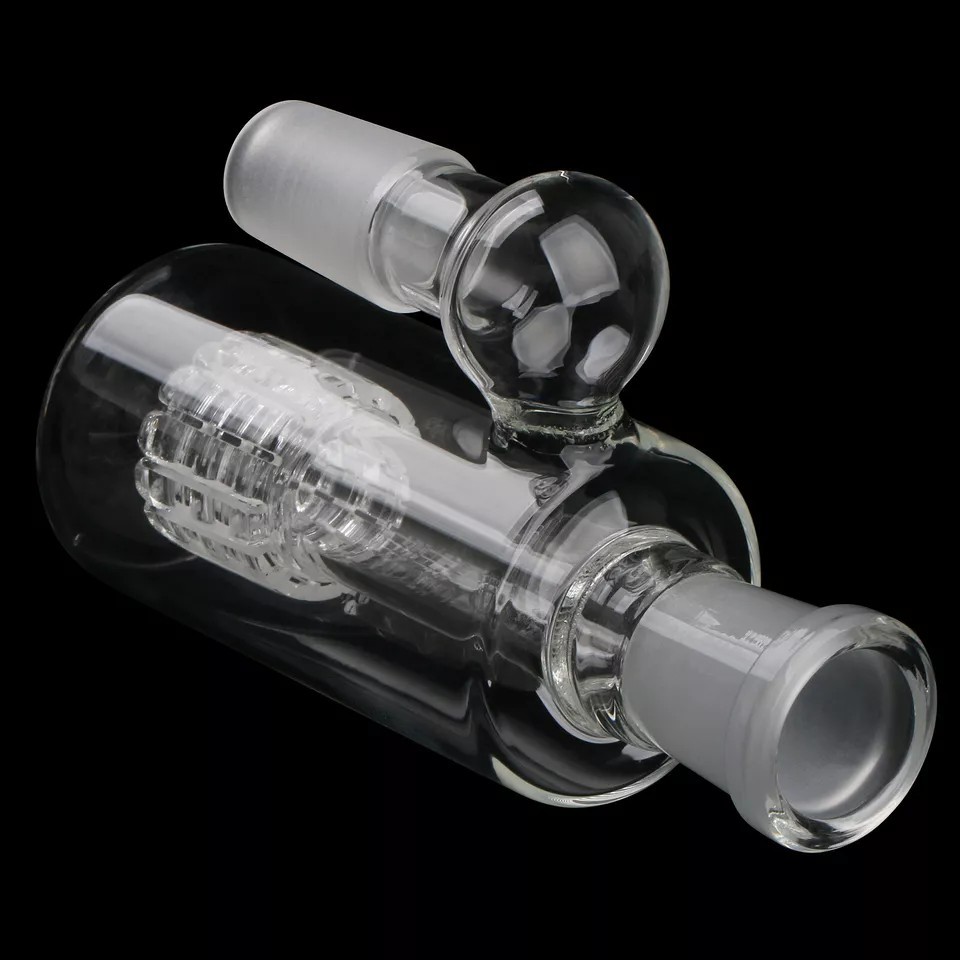 18mm 90° 4.7&Prime; Glass Ash Catcher Matrix PERC Smoking Water Pipe For Glass Bong