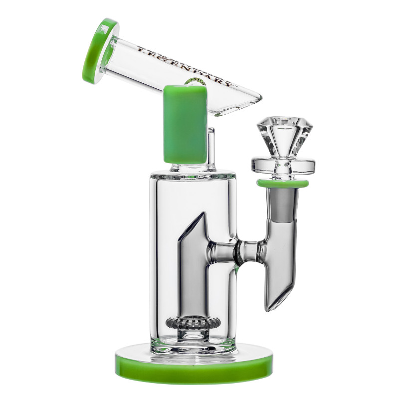 9&Prime; Legendary – Velocity Inline Beaker Bong – Glass Water Pipe (GREEN)