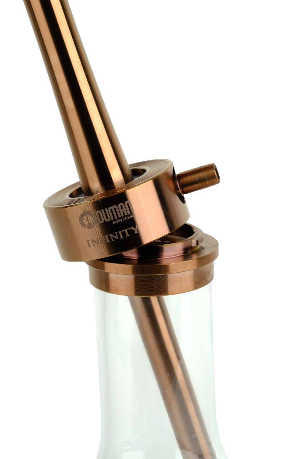 ODUMAN INFINITY HOOKAH – CLEAR GLASS-BRONZE BODY , Shisha Hookah Nargile EXPRESS