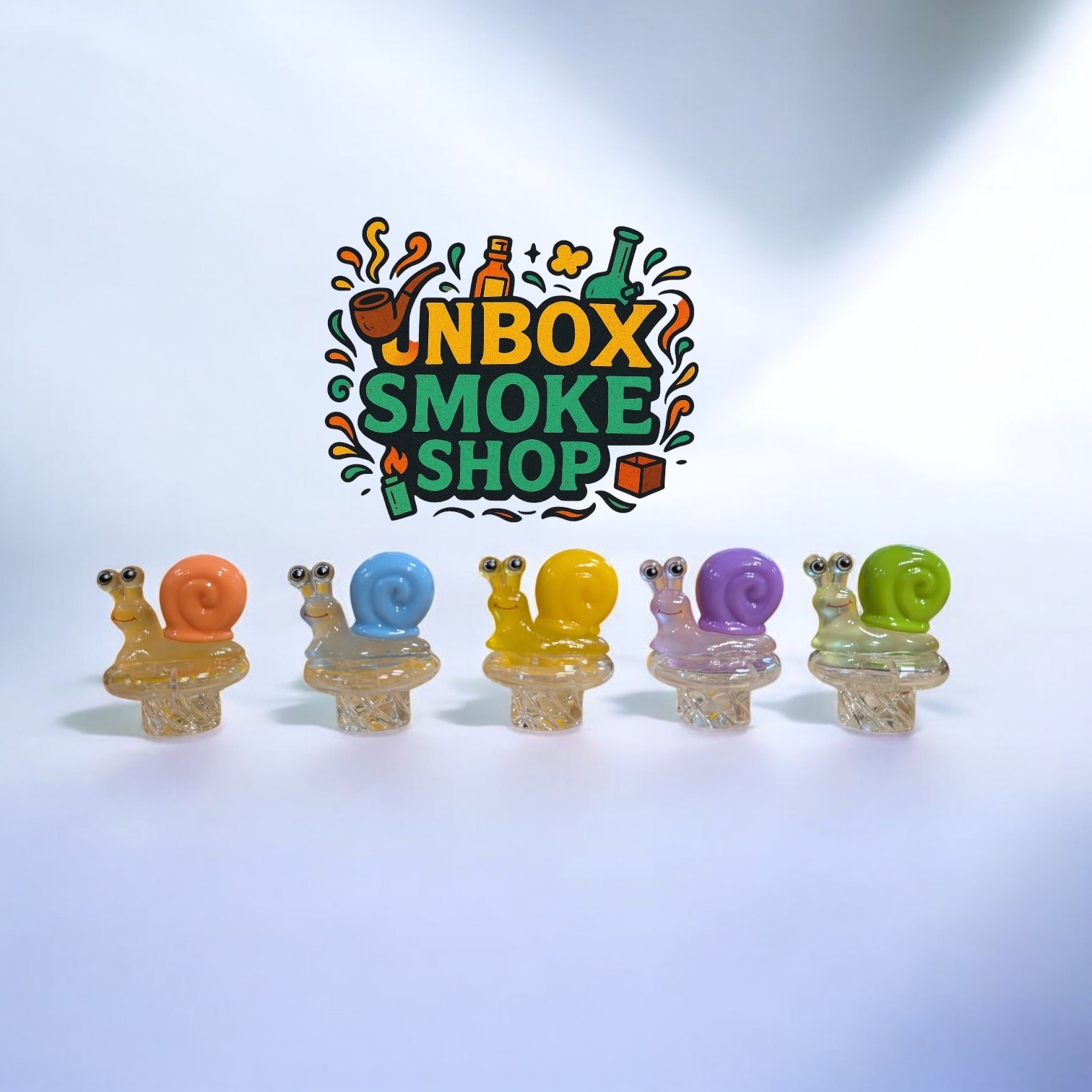 Colorful Snail Design Glow in the Dark Carb Caps – Brilla En La Oscuridad