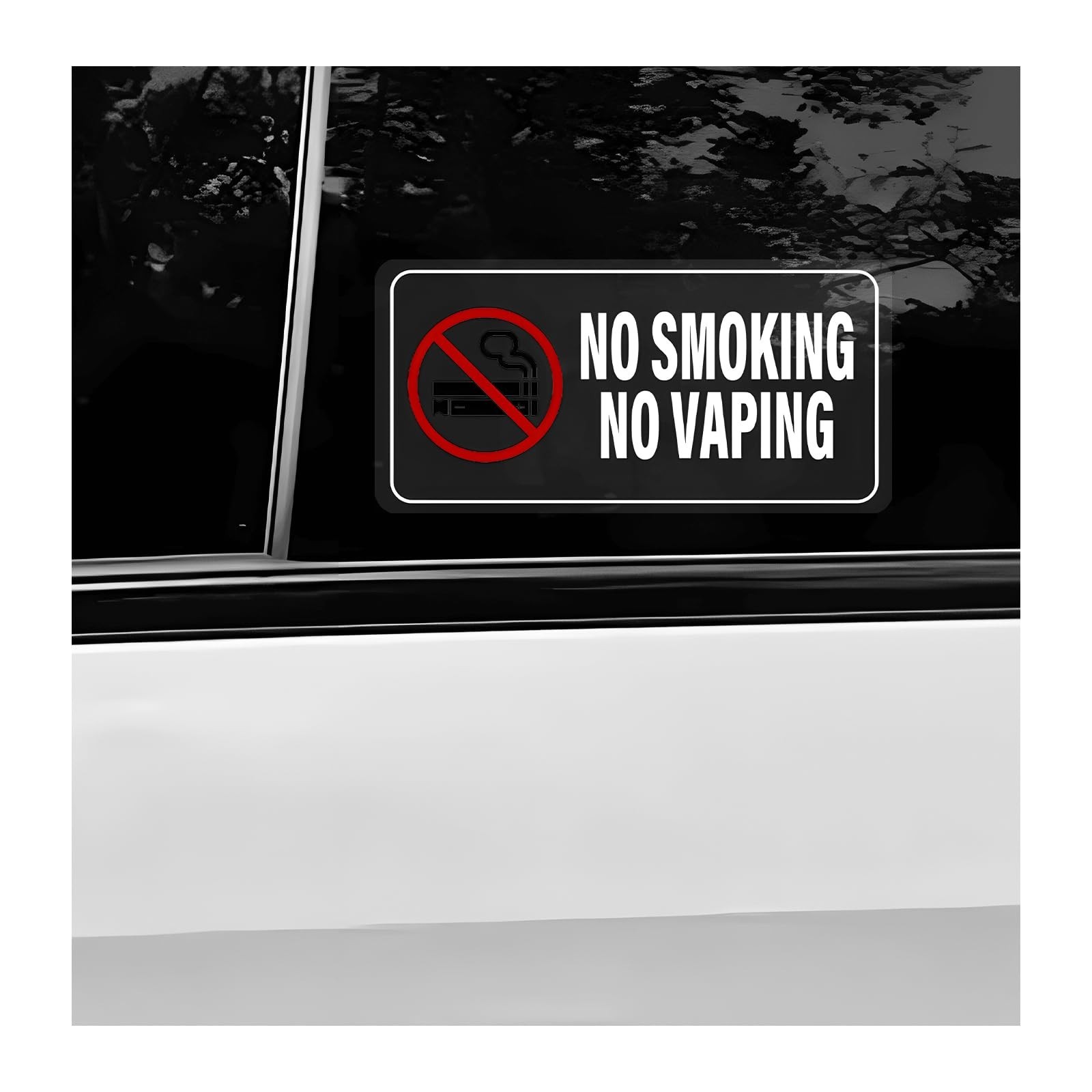 10 PCS No Smoking No Vaping Sticker, 4×2 Inches Waterproof Auto Cigarettes