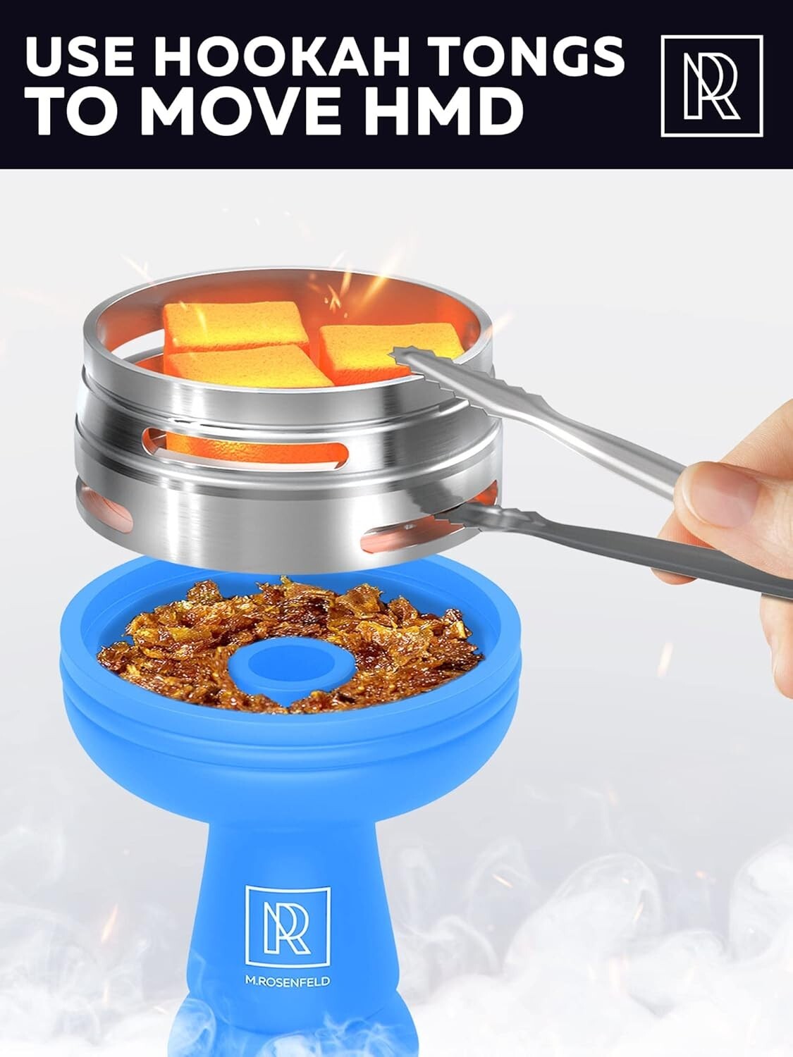 Innovative Blue Hookah Bowl Set – Includes Charcoal Holder for Flavor Control