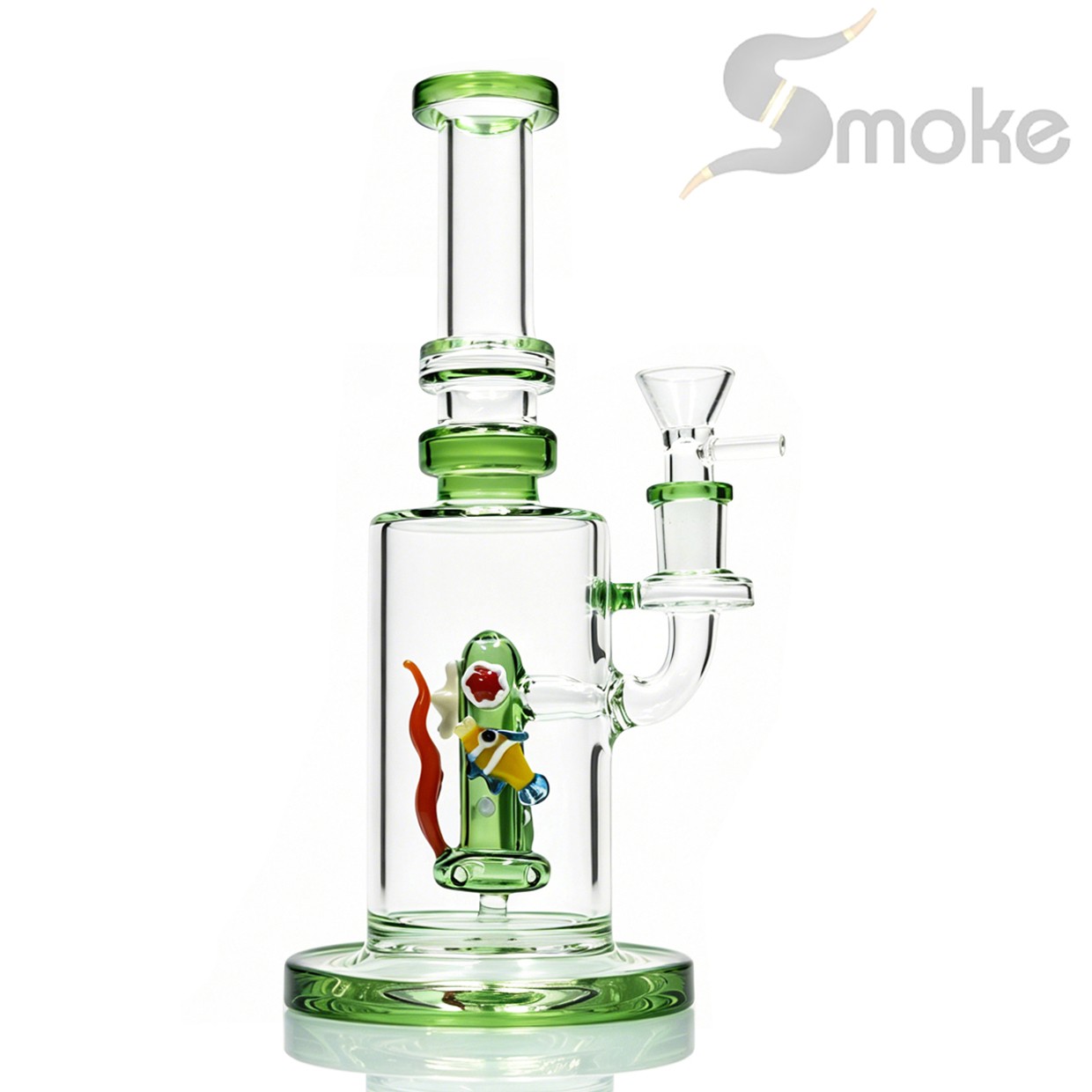 Hookah 9.5in Glass Bong and Water Pipes Smoking Tobacco Perc bongs W/ 14mm bowl