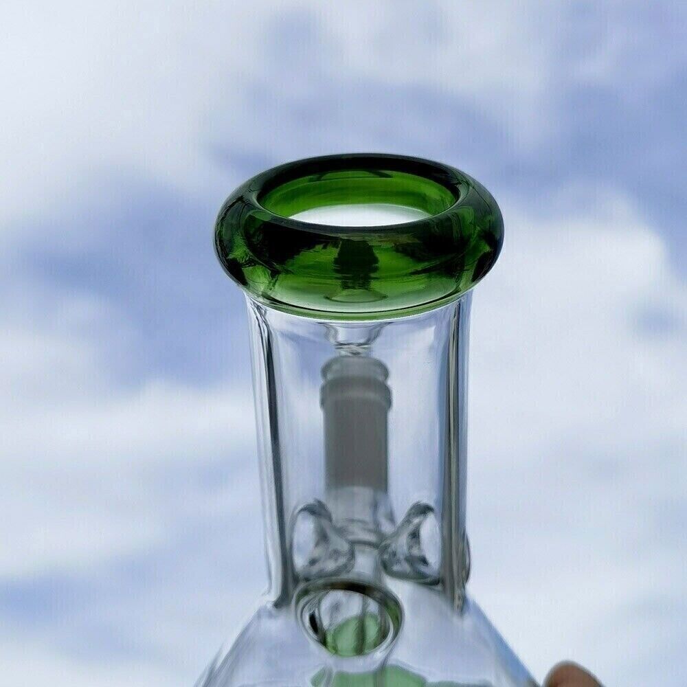6&Prime; Green Glass Bong Hookah Heavy Water Pipe Pyrex Smoking Bubbler W/14mm Bowl