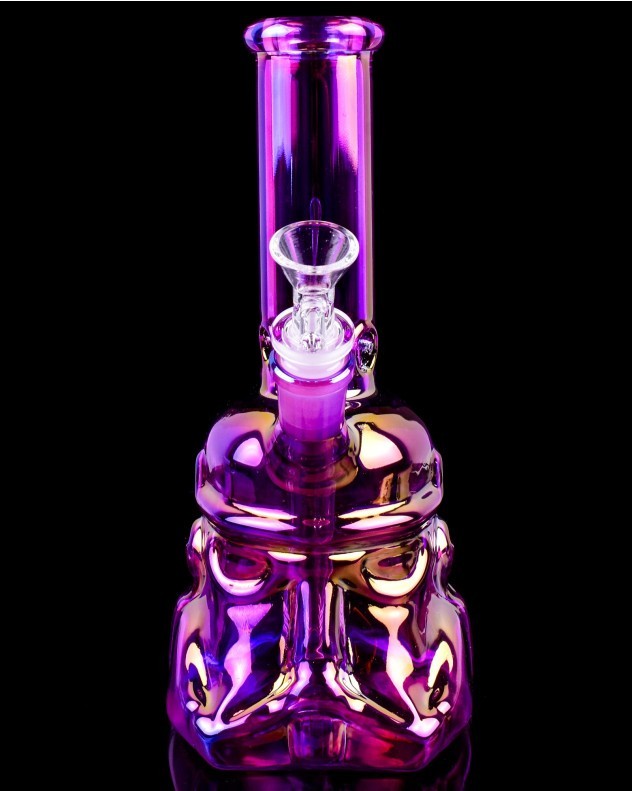 Galactic Trooper Pink Beaker Bong | Fun Session Glass Water Pipe | Novelty Sci‑F