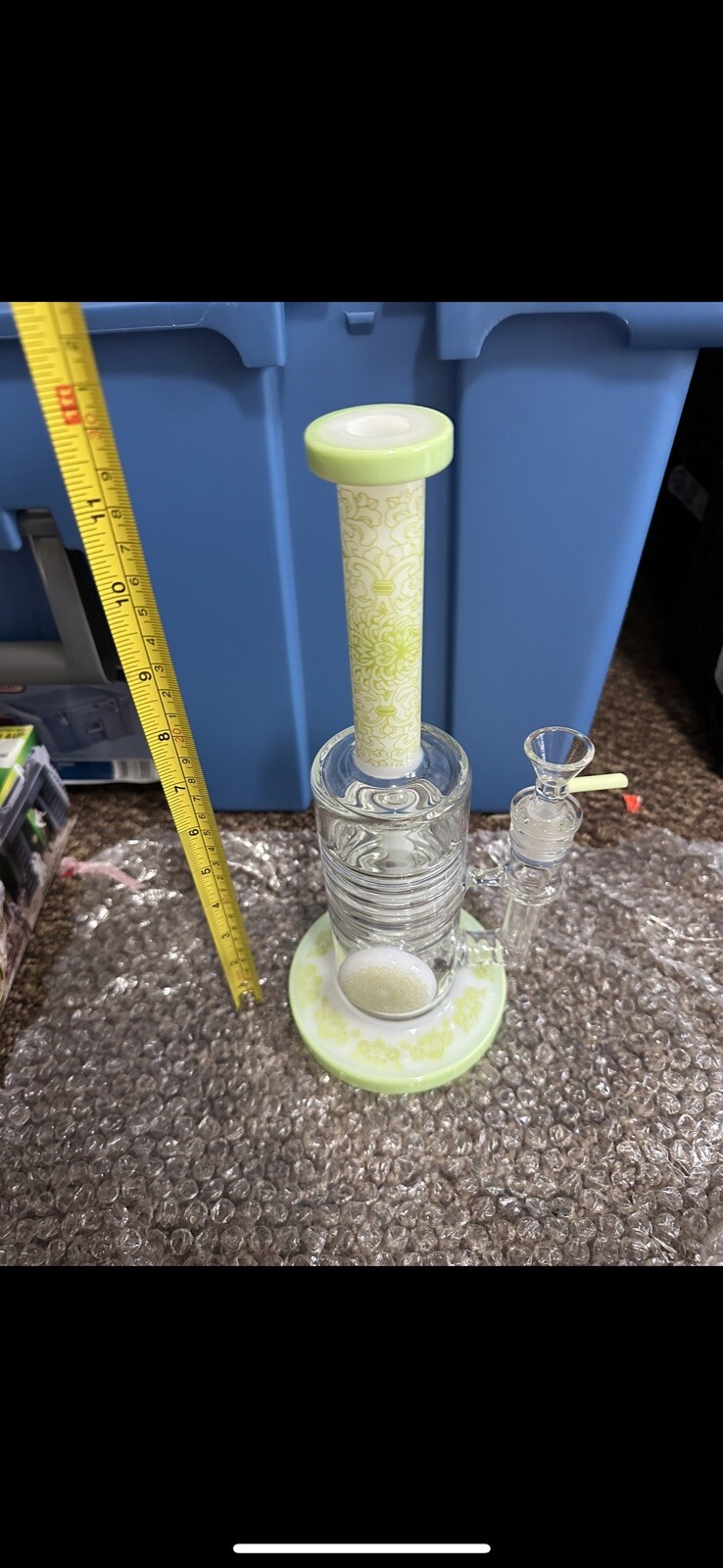 Green China Glass Bong