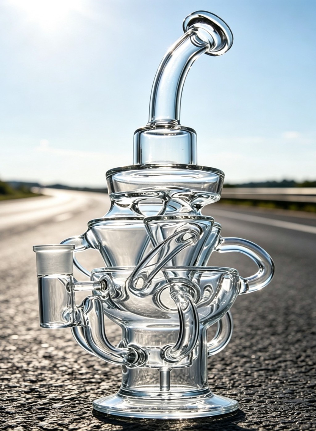 big recycle rig three pipes fab egg shisha matrix Glass Water Pipe bong Hookah