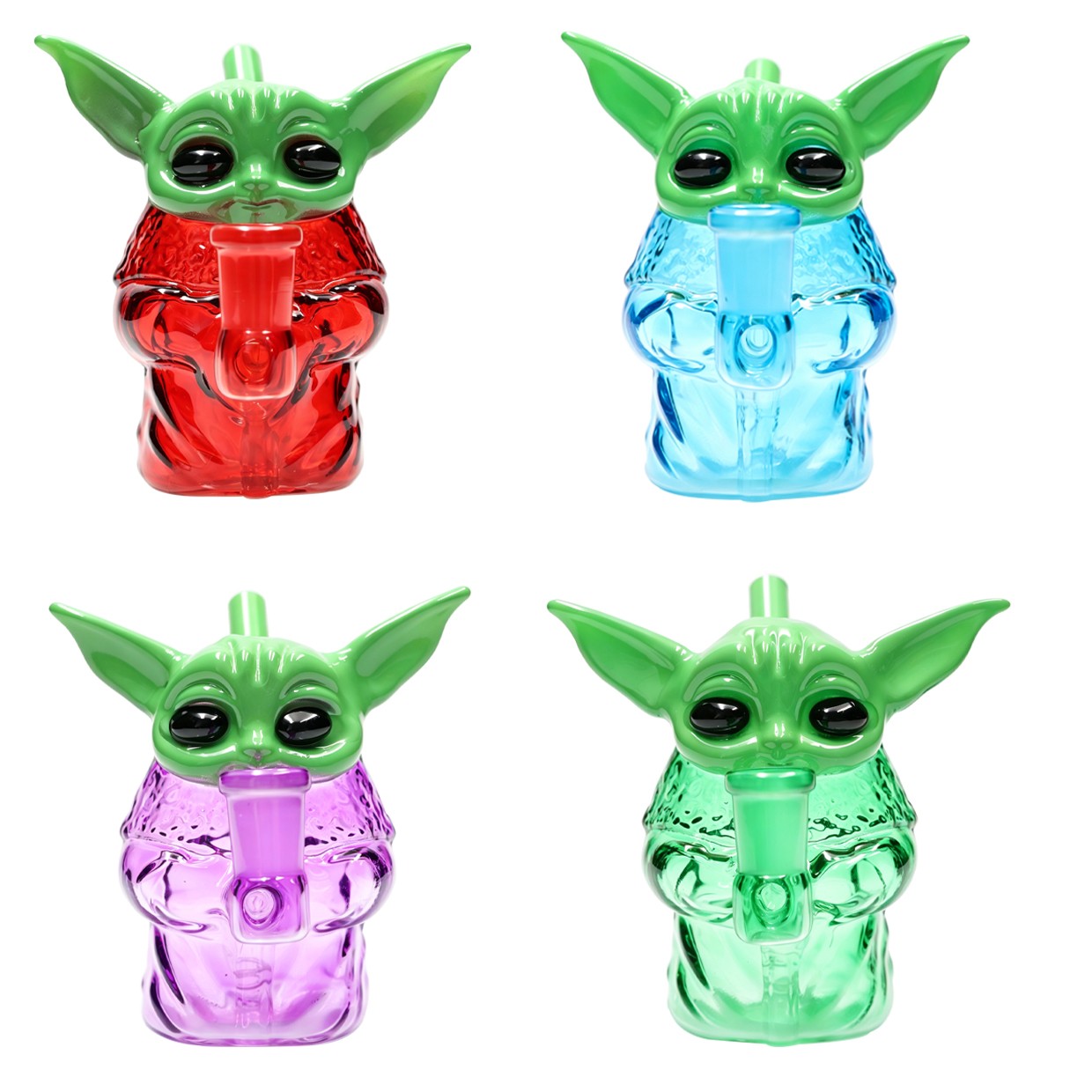 Alien 4.5&Prime; Glass Bong Water pipes Smoking Bubbler Perc Bongs 14mm Random Hookah
