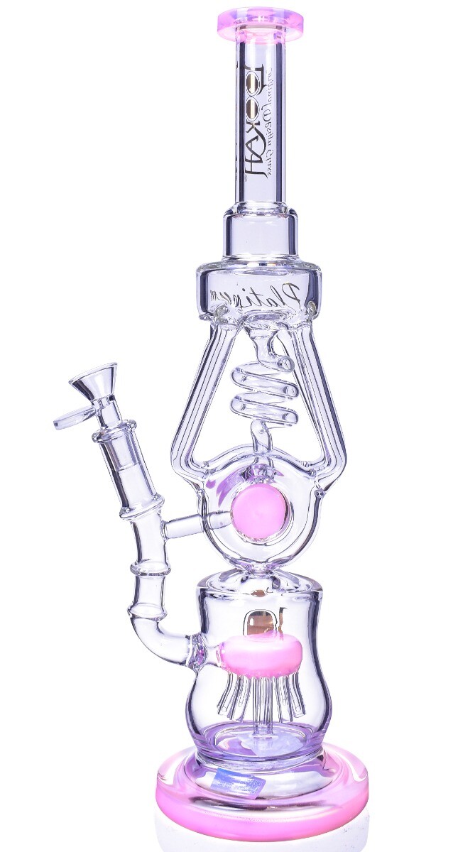 HEAVY Lookah® 16&Prime; DOUBLE Chamber RECYCLER BONG THICK Glass Water Pipe Tall *USA*