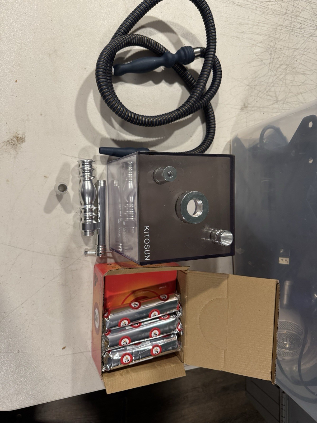 Kitosun Cube Hookah As Is Parts Sunlight Charcoal