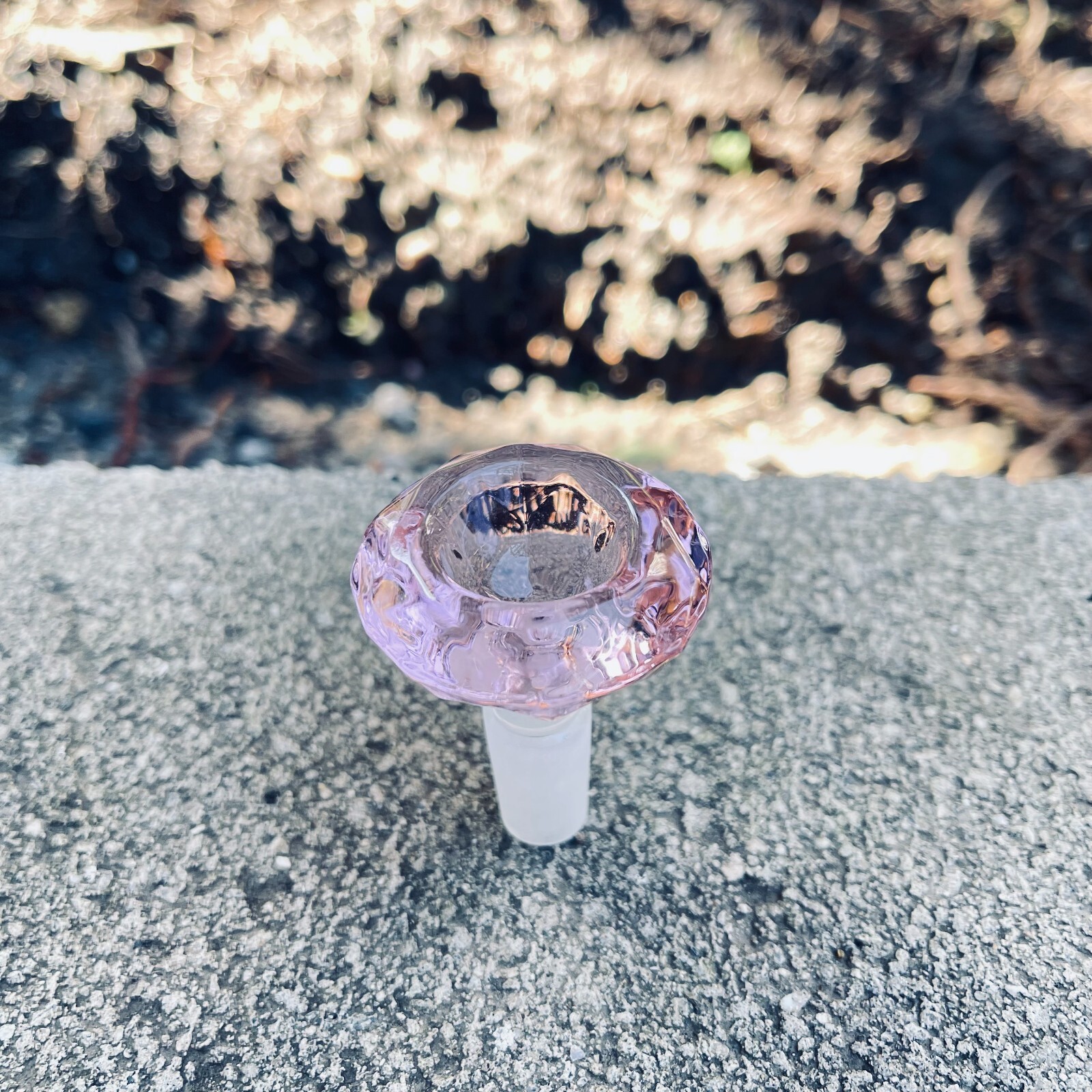 2.5&Prime; Pink Diamond 14mm Slide Male Bowl for Water Pipe Hookah Bong