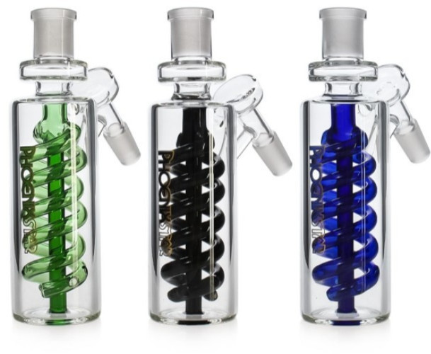 Ash Catcher with Double Helix Perc 14mm 45-Degree AUTHENTIC ✅✅✅