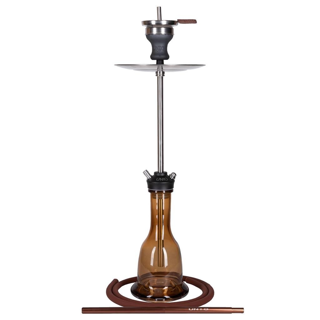 Amy Deluxe German Hookah Shisha Set, Unio 004.01 (Silver-brown)