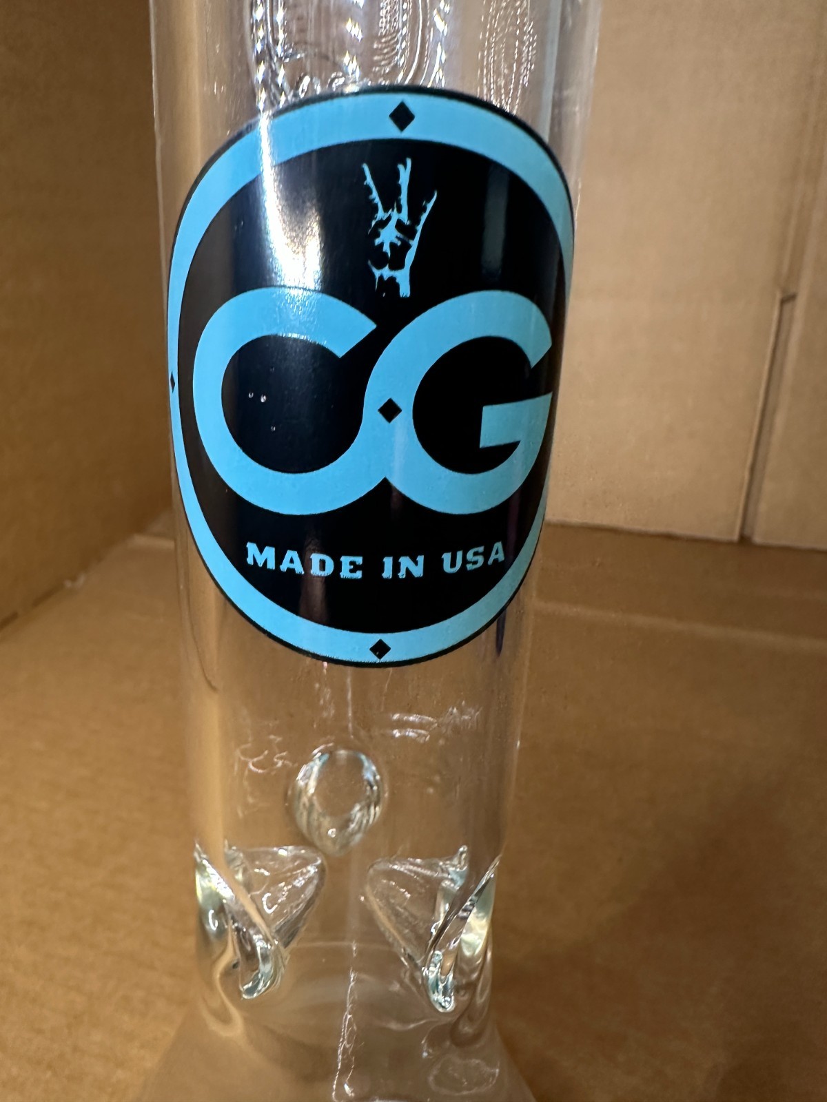 12″ Compton Glass Beaker Bong Grinder Combo