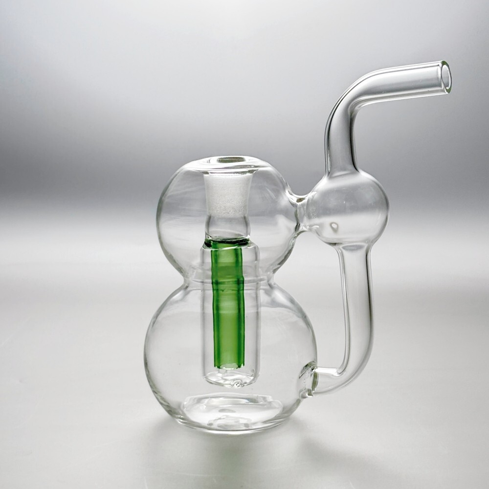 MINI 3.7&Prime; Gourd Glass Bong Hookah Smoking Water Pipe Bubbler Shisha W/Bowl