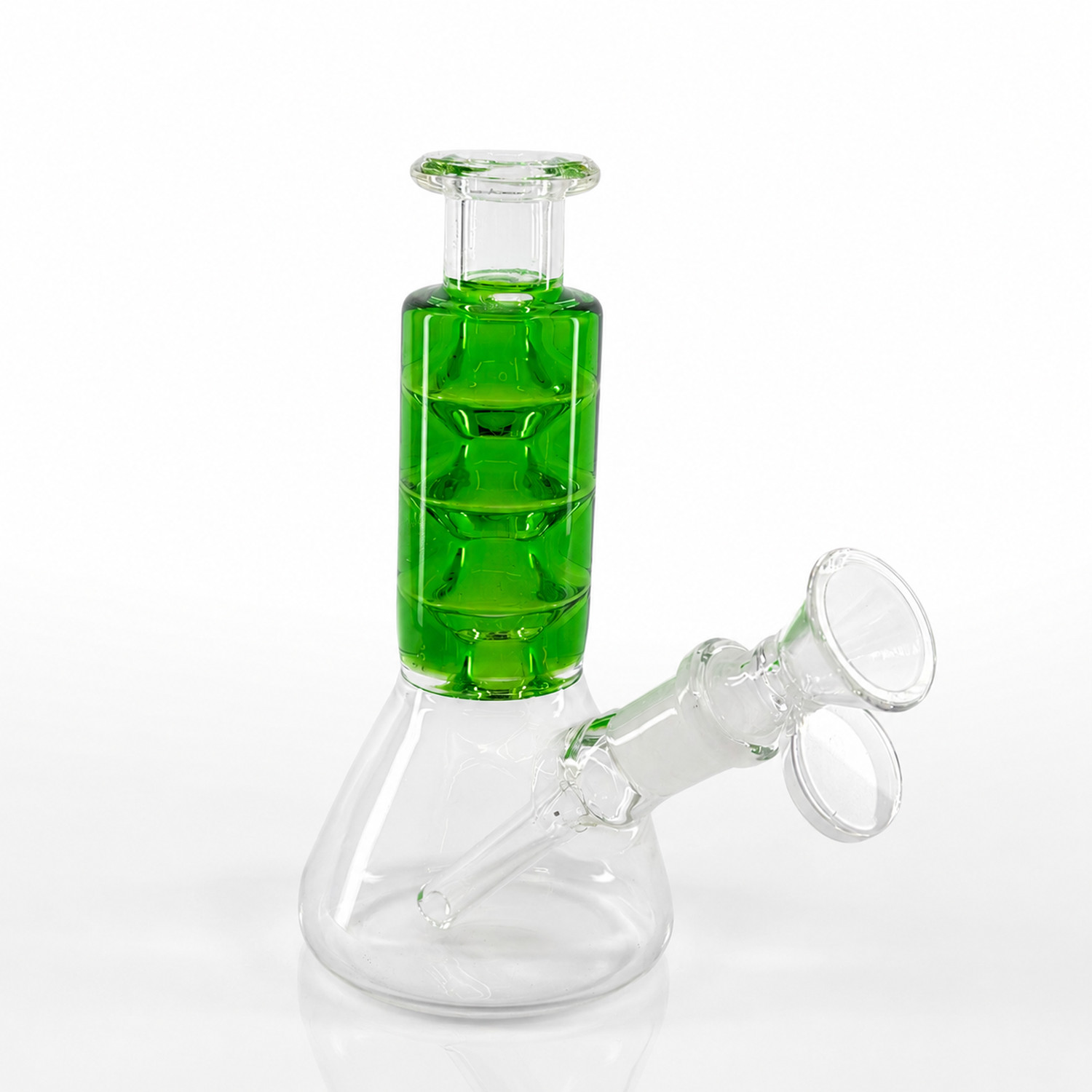5.5&Prime; Green Mini Glycerin Freezable Glass Beaker Bong Water Pipe Smoking Hookah