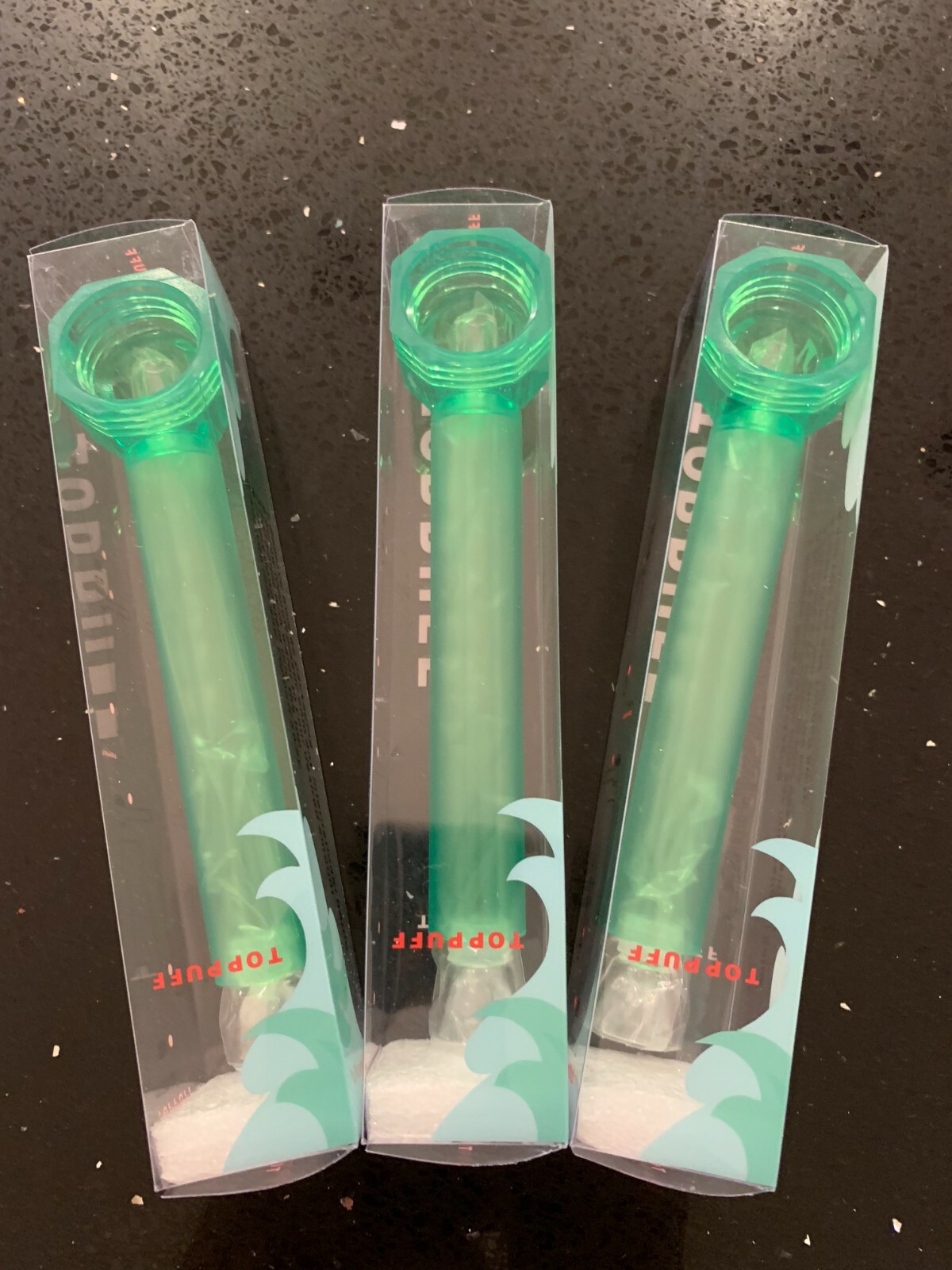 [3PCS Green] Screw-on Water Bottle Converter Glass Bong Hookah