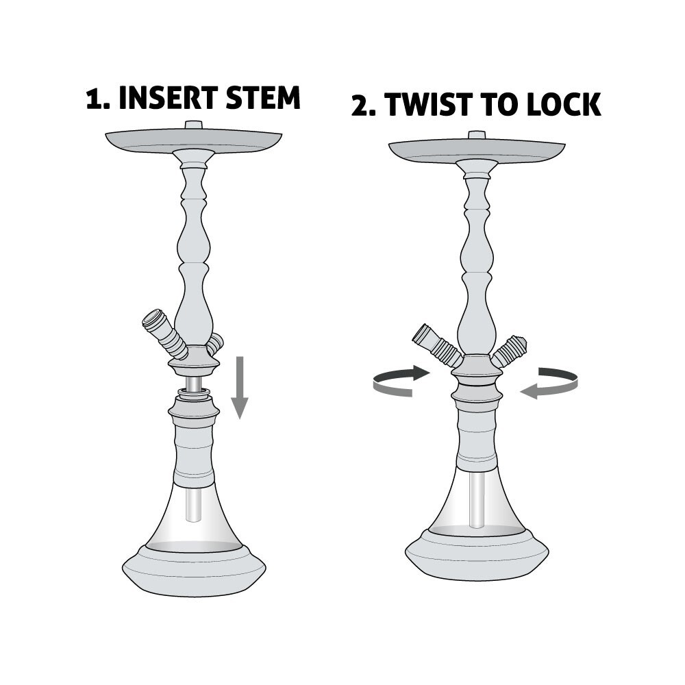 18&Prime; Jaxx Black Hookah 1 Hose by ShishaTech Hookahs Shisha & BONUS