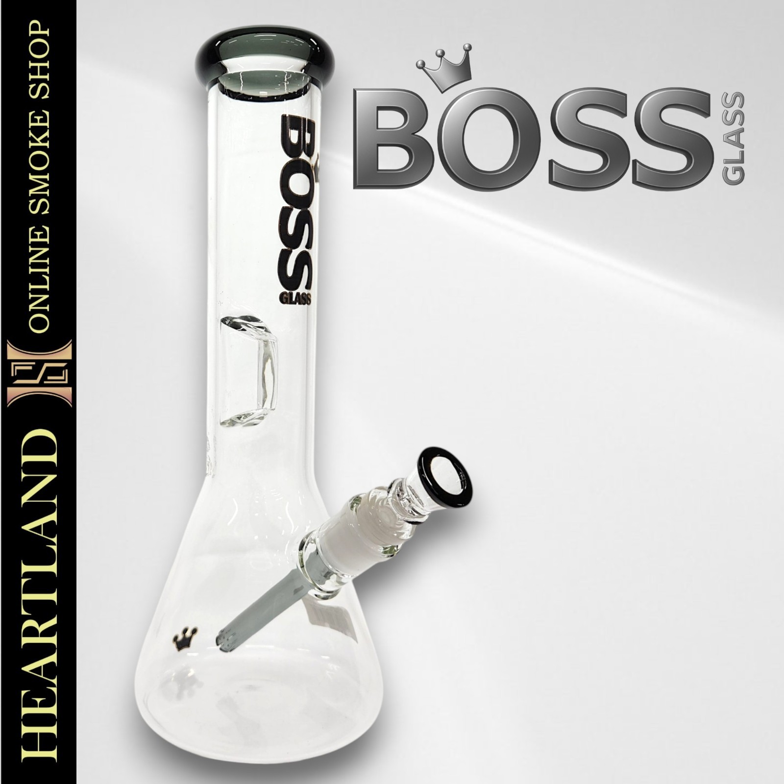 12&Prime; Beaker Bong Glass Water Pipe Quality Ice Catch Hookah | Boss