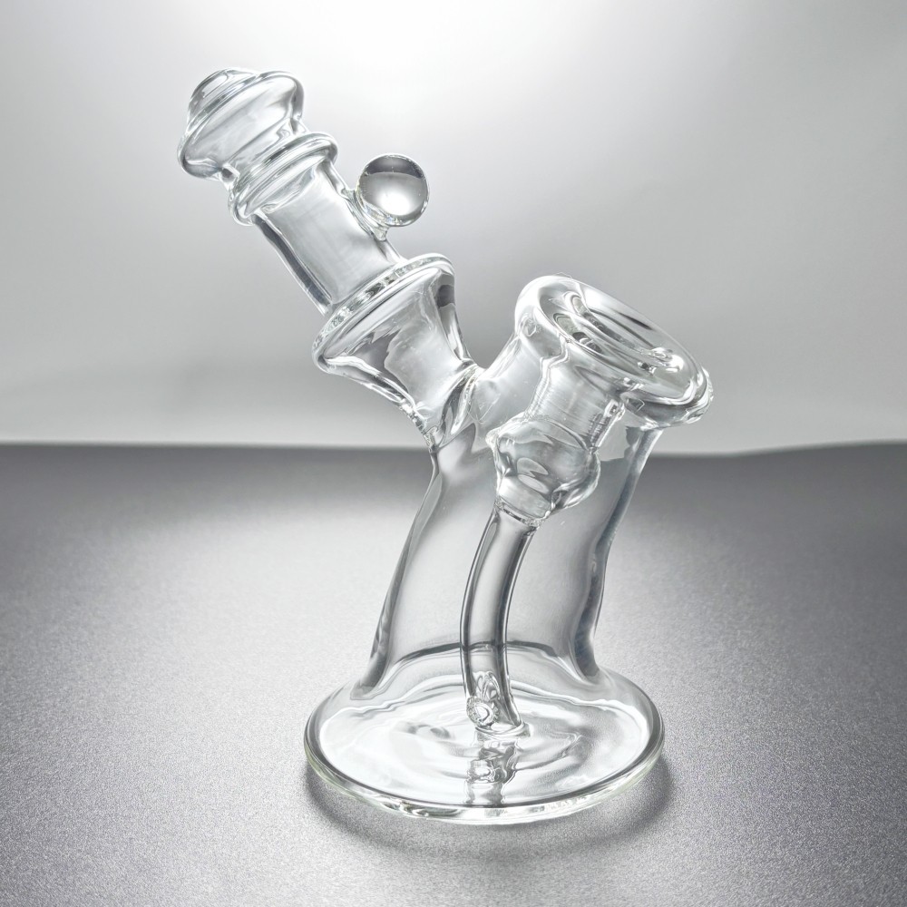 5.5&Prime; Clear Hammer Glass Bong Thick Smoke Water Pipe Bubbler Portable for Travel