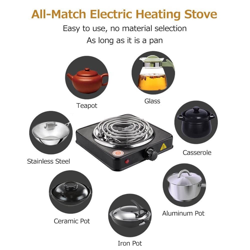 B.Y.O Hookah Charcoal Burner Hot Plate – 1000W Single Coil | Mix & Match Colors