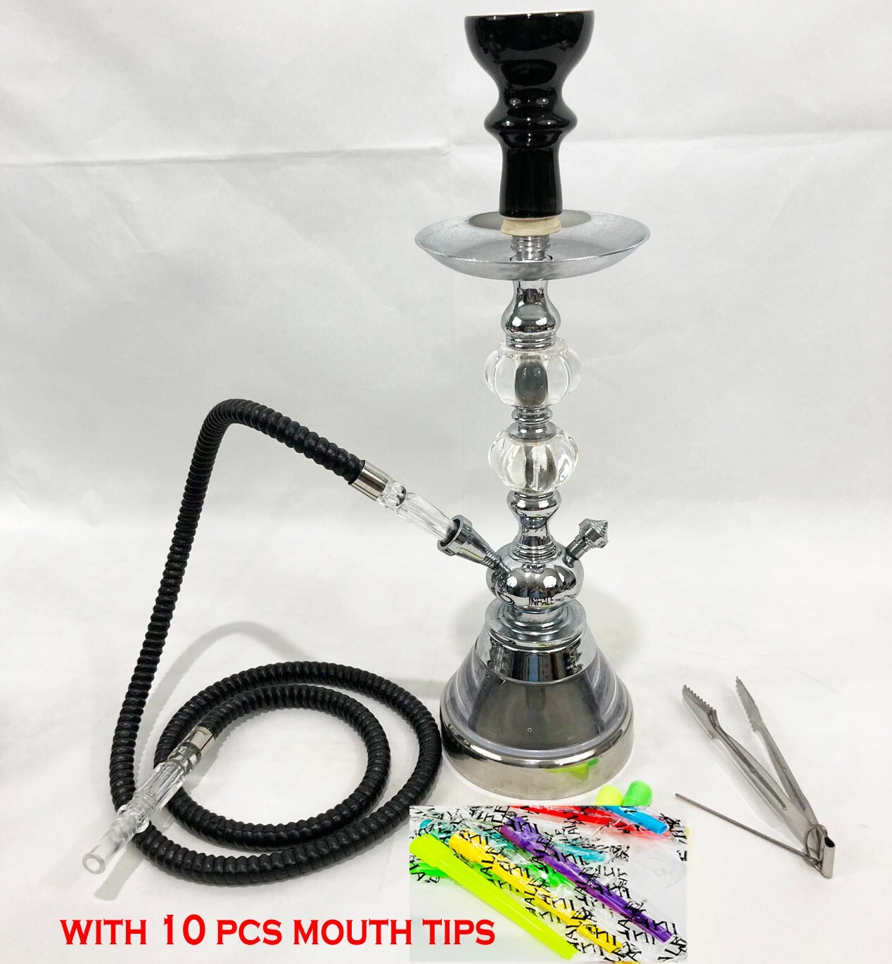 INHALE 15’’ HEAVY DUTY stable set stainless steel and brass 1 hose hookah