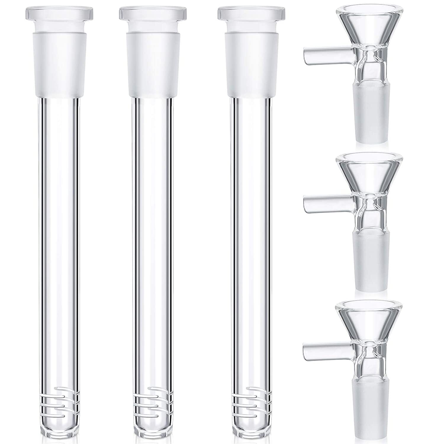 5&Prime; Downstem +14mm Male Round Bowl for Glass Bong Water Pipe Replacement Part