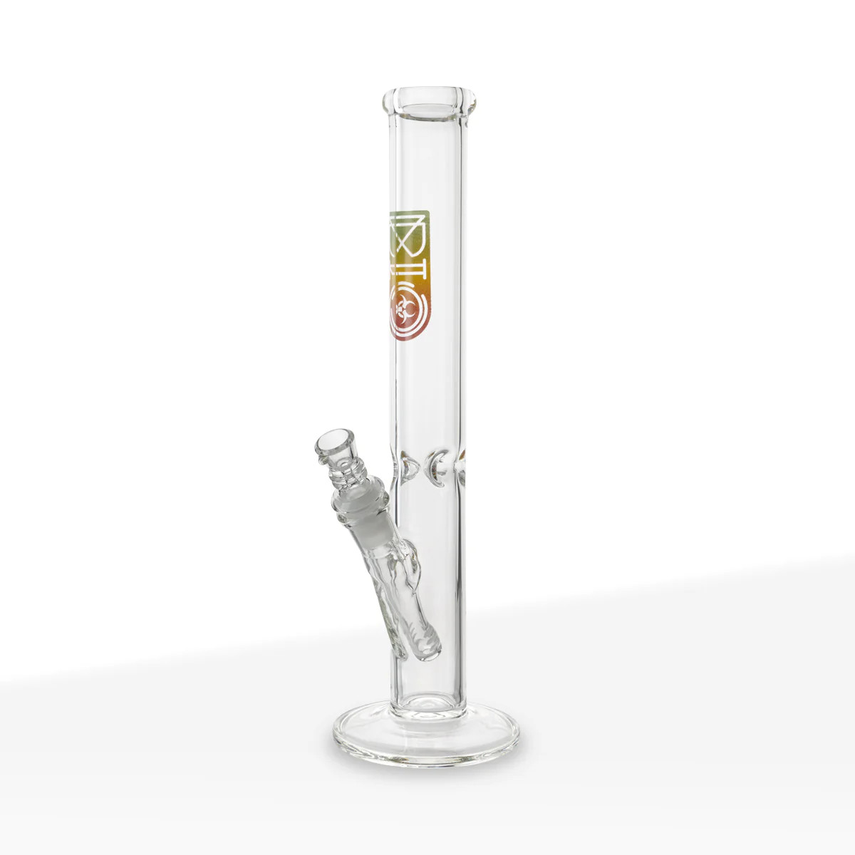 BIO Glass Classic Straight Water Pipe | Rasta | 14mm | 12&Prime;