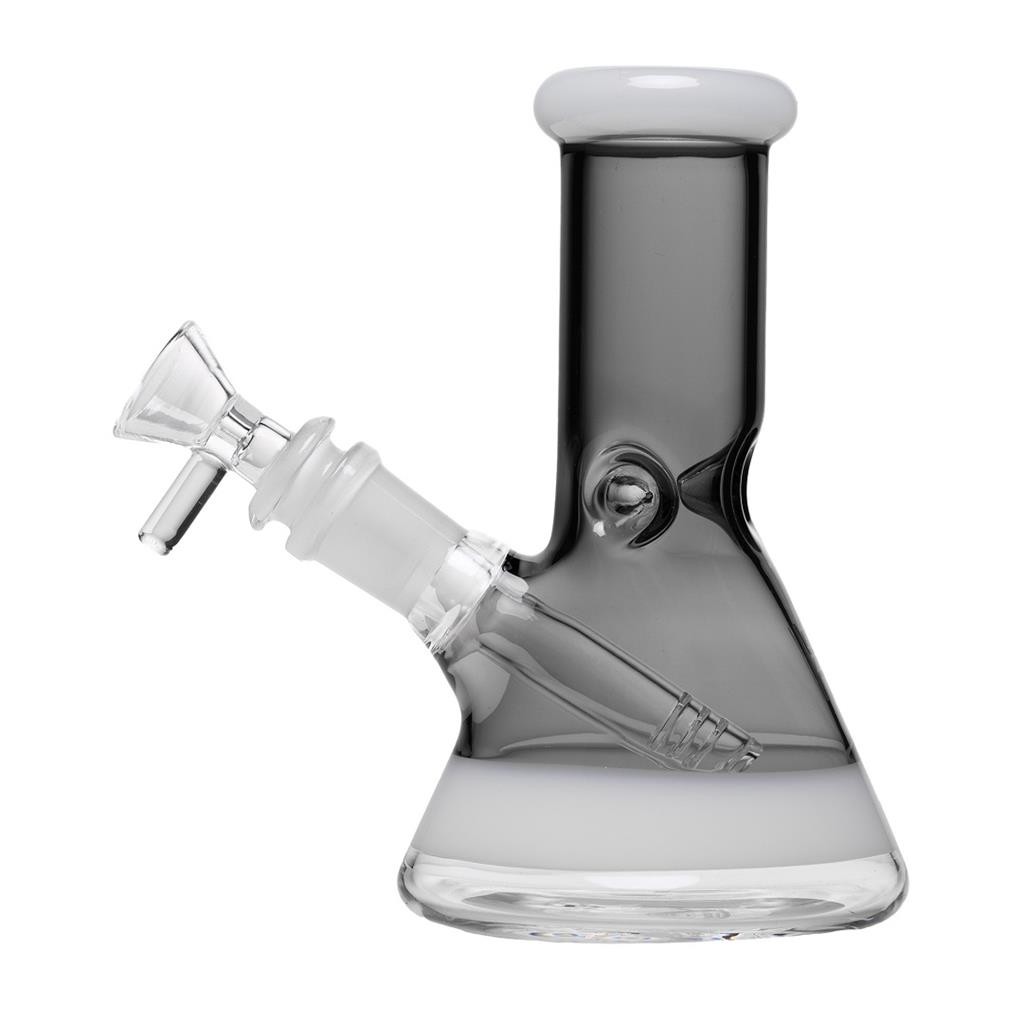 Human Grade 6&Prime; Beaker Water Pipe SMOKE GREY Thick Borosilicate Glass