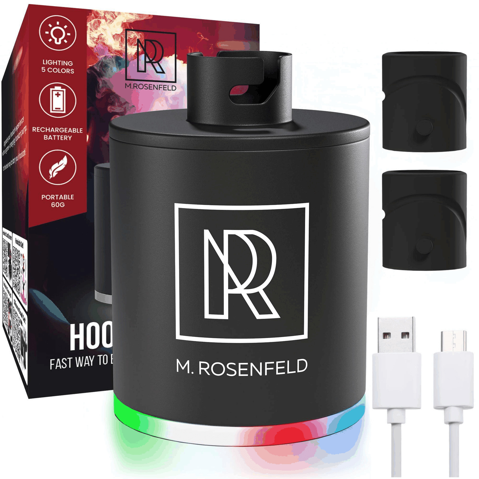 Hookah Pump with 1300 mAh Rechargeable Battery Electric Hookah Air Pump Kit