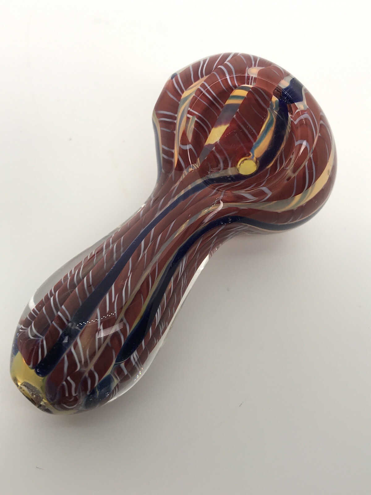 TOBACCO MINI HITTER BLOWN GLASS SMOKING PIPA BOWL 3” USA HEAVY HAND POCKET PIPE
