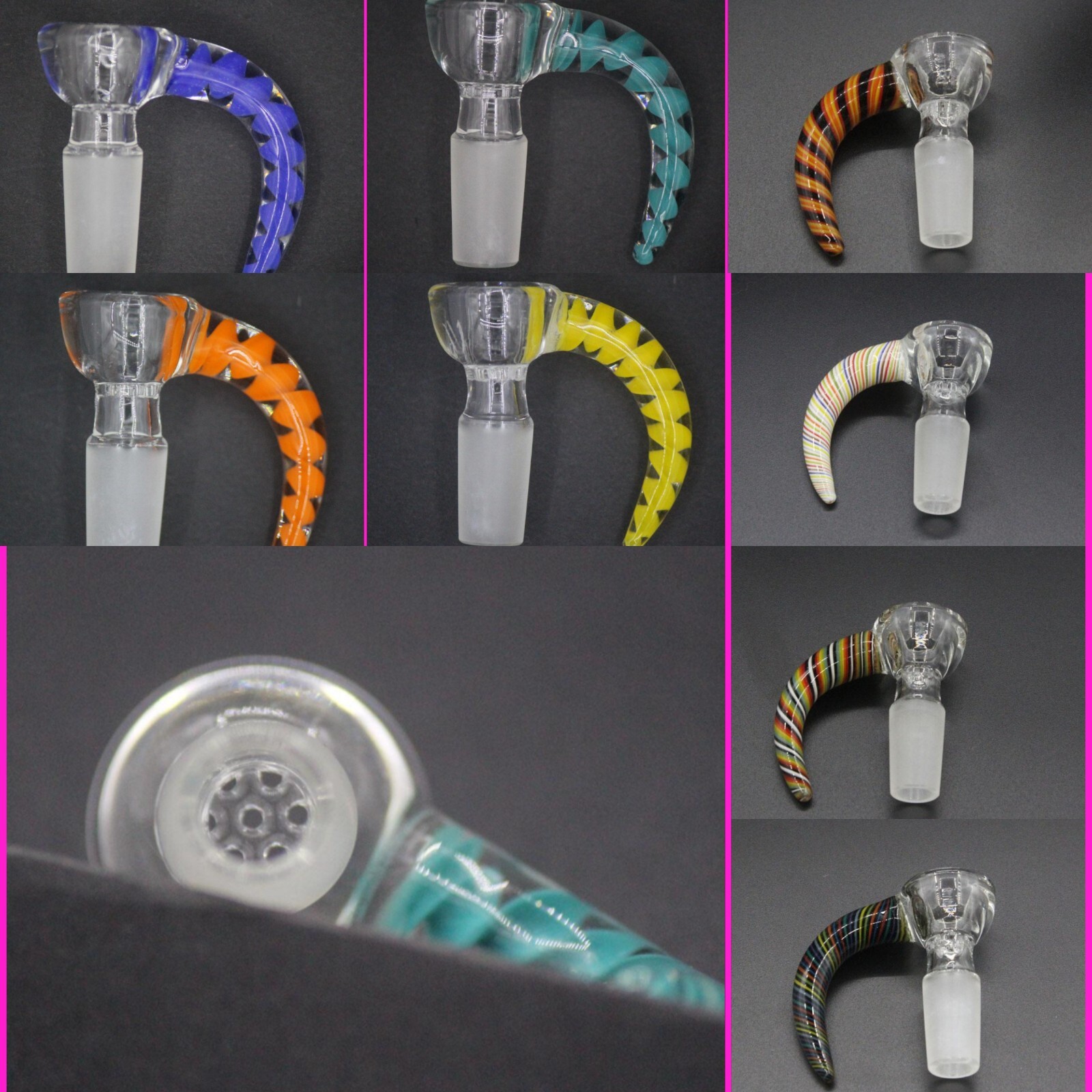 14mm Glass Bowl Slide Piece Replacement Bowl Water bong Bowl Slide – colors